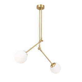 Opviq Lámpara de araña Cambaz - 3452 Dorado y Blanco